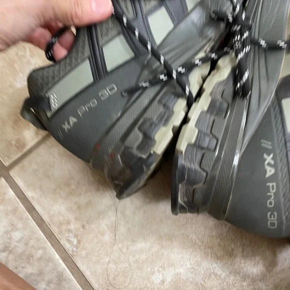 Salomon XA Pro 3D Mens Trail Running Shoes Olive Green Black ortholite Size 11